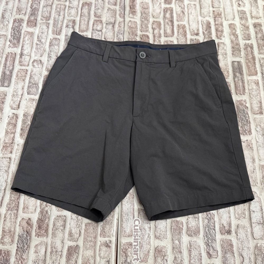 Vineyard Vines Performance Shorts Mens 30 Gray Flat Front Stretch Golf 7.5"